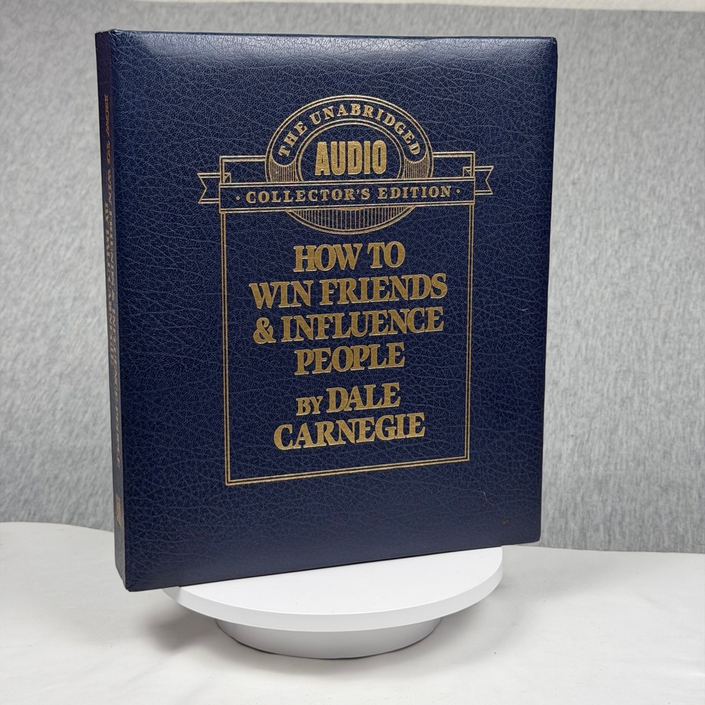 Dale Carnegie How to Win Friends Audio Collector's Ed 8 Cassettes + Book Set